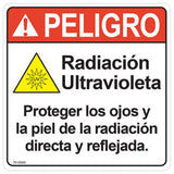 Atlantic UV 70-0060 - Danger Label For UV Systems (Spanish) 5 x 5"