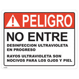 Atlantic UV 70-0061 - Danger Label (Spanish) - Do Not Enter 5.5 x 4.25"