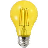 Sylvania 40302 - Colored Glass LED A19 - 4.5W - 120V - Yellow - Dimmable - 6ct
