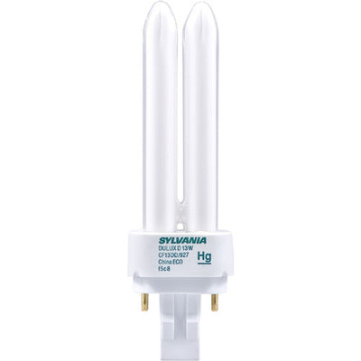 Sylvania 20672 CF18DD/E/835/ECO - 18W CFL - G24q-2 Base - 3500K - 10ct
