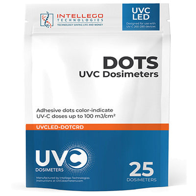 UVC Dosimeter - 100mJ - 260-280nm LED - 25 Dots