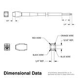 Atlantic UV 05-2402 - 4-Pin Lamp Socket - 20 Foot Lead Wire