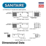 Sanitaire RS140 UVC Room Air Sanitizer - 2 Bulbs - 34.5" Length - 105 CFM