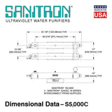 Sanitron S5,000C UVC Water Purifier - 83 GPM - 2" NPT Inlet/Outlet - Multi-Chamber