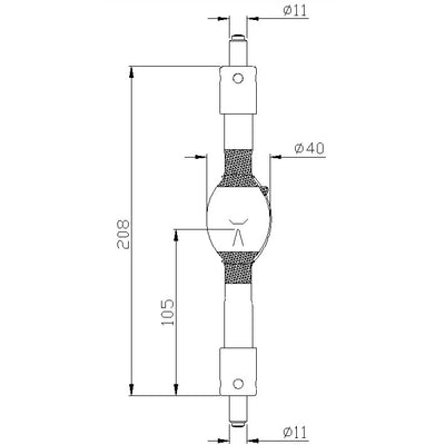 ASL HVF1000-3/R - 1000W - Mercury Short Arc - Double Ended