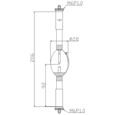 ASL HVF1000KS/R - 1000W - Mercury Short Arc - Double Ended