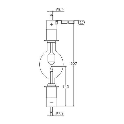 ASL HVF5000-1C/R - 5000W - Mercury Short Arc - Double Ended