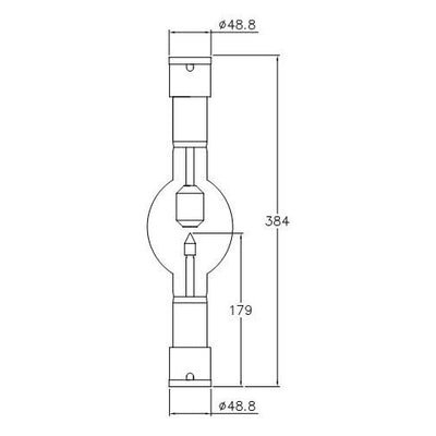 ASL HVF8000-1/R - 8000W - Mercury Short Arc - Double Ended