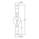 ASL HVF8000-1/R - 8000W - Mercury Short Arc - Double Ended