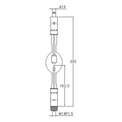 ASL XM3000HTP/G - 3000W - 29V Short Arc Xenon Lamp