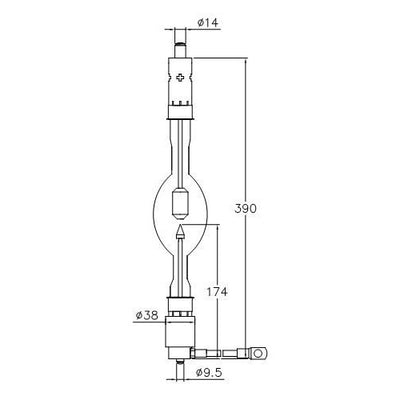 ASL XM4000PII/G - 4000W - 31V Short Arc Xenon Lamp