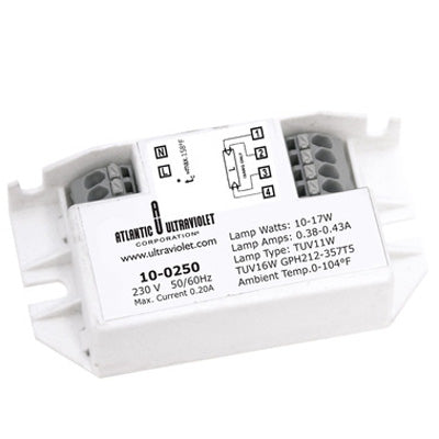Atlantic UV 10-0250 Ballast - 230v Nominal (198–264v AC) 50/60 Hz for GPH Lamps (212–357mm)