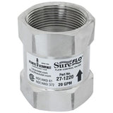 Atlantic UV Flow Control: 20 GPM - 1-1/2" FNPT- NSF 61 / 372 Approved, 304 Stainless Steel