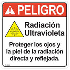 Atlantic UV 70-0060 - Danger Label For UV Systems (Spanish) 5 x 5"