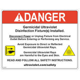 Atlantic UV 70-0077 - Danger Label for In-Duct UV System 8.5 x 11"