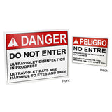Atlantic UV 98-1827 - UV Danger Sign - 8.5" x 11"