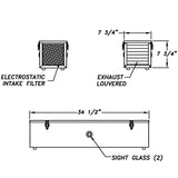 Monozone Ultraviolet UVC Air Ozone Generator 3-OZ - 2 Lamp