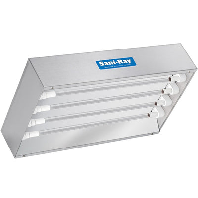 SaniRay UVC Recessed Air Surface Irradiating Fixtures - Four Lamp High Output - 48" Length