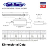 Tank Master UVC Tank Storage Sanitizer - One Lamp - 62.6875" Insertion Depth - High Output