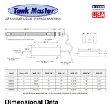 Tank Master UVC Tank Storage Sanitizer - One Lamp - 22.75" Insertion Depth - High Output