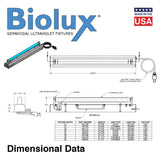 Biolux UVC Air and Surface Irradiating Strip Fixture - 3.6W UV Output - 19.5" Length