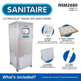 Sanitaire RSM2680 UVC Air Scrubber - 12 Bulbs - 78.75" Height - 2000 CFM