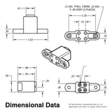 Atlantic UV 35-1104A - 4-Pin Lamp Socket - Surface Mount Bracket