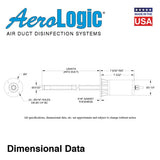 AeroLogic UVC Residential Air Duct Disinfection - 1 Lamp - 17.0313" Length Into Duct