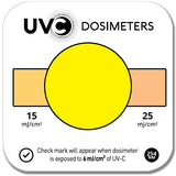 UVC Dosimeter - 6/15/25mJ - 254nm - Quick Check - 25 Cards