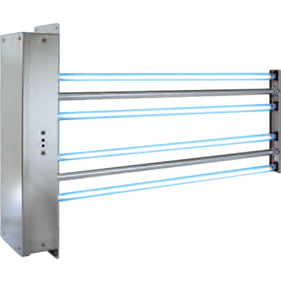 UVC Kitchen Exhaust Hood Fixture - 4 Lamp High Output - 33" Length Into Duct - Ozone Producing