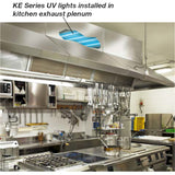 UVC Kitchen Exhaust Hood Fixture - 2 Lamp High Output - 33" Length Into Duct - Ozone Producing