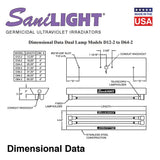 SaniLIGHT UVC Air &amp; Surface Irradiating Fixture - 50W UV Output - 65.25" Length - 2 Bulbs