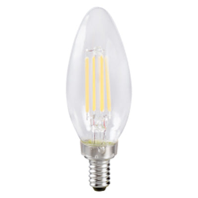 Sylvania 40794 LED B10 - 4W - 40W Equal - E12 Base - 2700K - 90+ CRI - Blunt Tip - 12ct