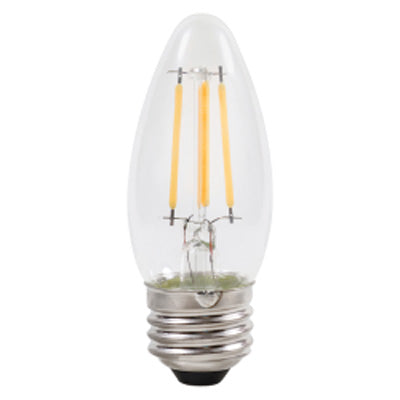 Sylvania 40793 LED B10 - 4W - 40W Equal - E26 Base - 2700K - 90+ CRI - Blunt Tip - 12ct