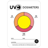 UVC Dosimeter - 25/50/100mJ - 260-280nm LED - 25 Cards